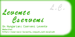 levente cserveni business card